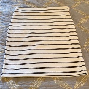 White and black pencil skirt